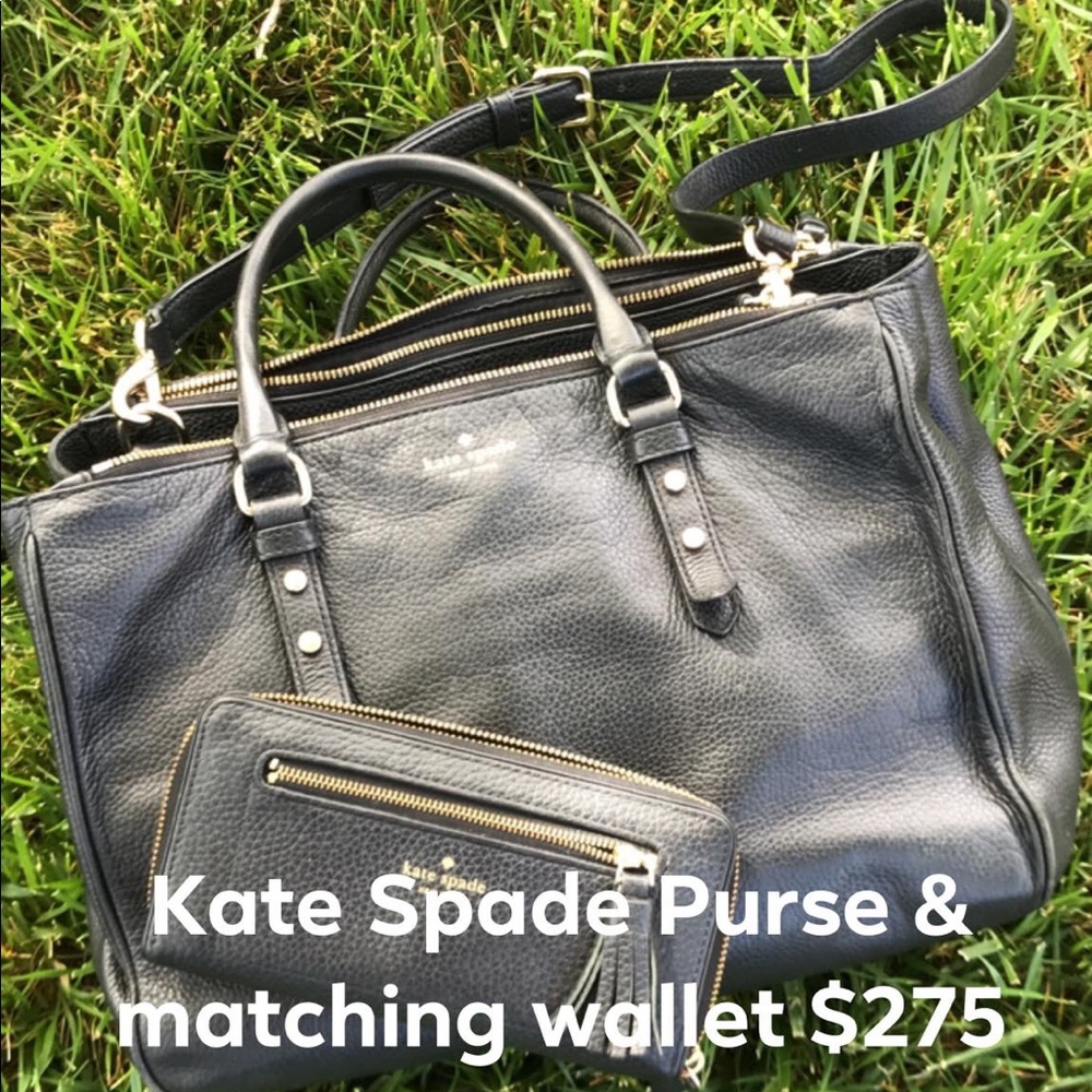 Kate spade purse and matching wallet combo!